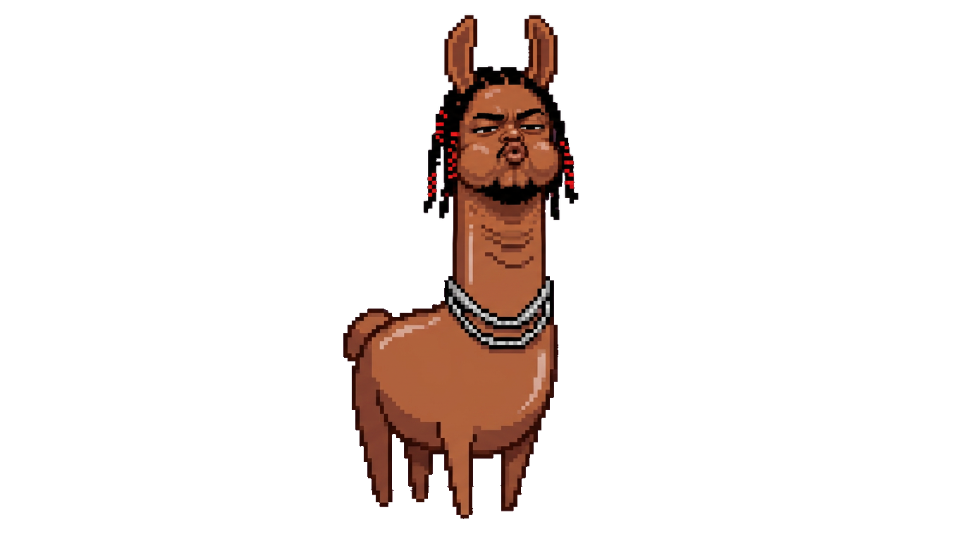 The llama purses his lips and spits